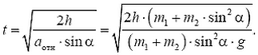 Уравнение кинематической связи для ускорений тел